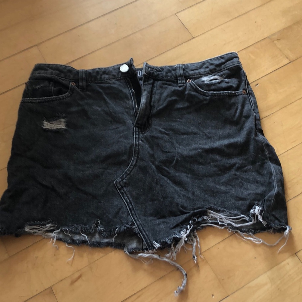 Black Jean Skirt
